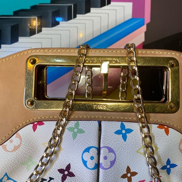 Louis Vuitton White Multi-Color Judy MM Bag - Picture 6 of 16